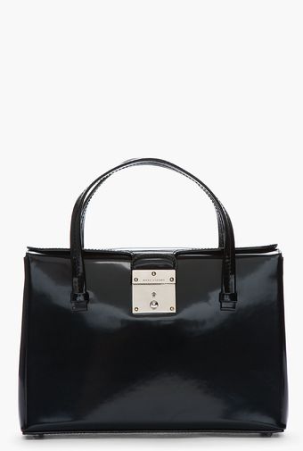 Marc Jacobs Black Patent Leather and Nickel The Carnaby Tote - Lyst