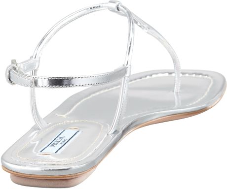 prada flat leather thong sandals