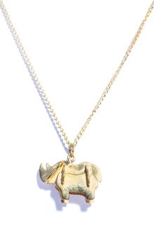Sophie Hulme Rhino Goldplated Necklace - Lyst