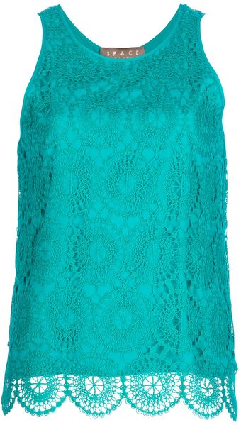 Space Lace Tank Top - Lyst