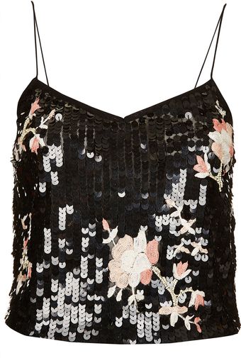 Topshop Oriental Embellished Cami Top - Lyst