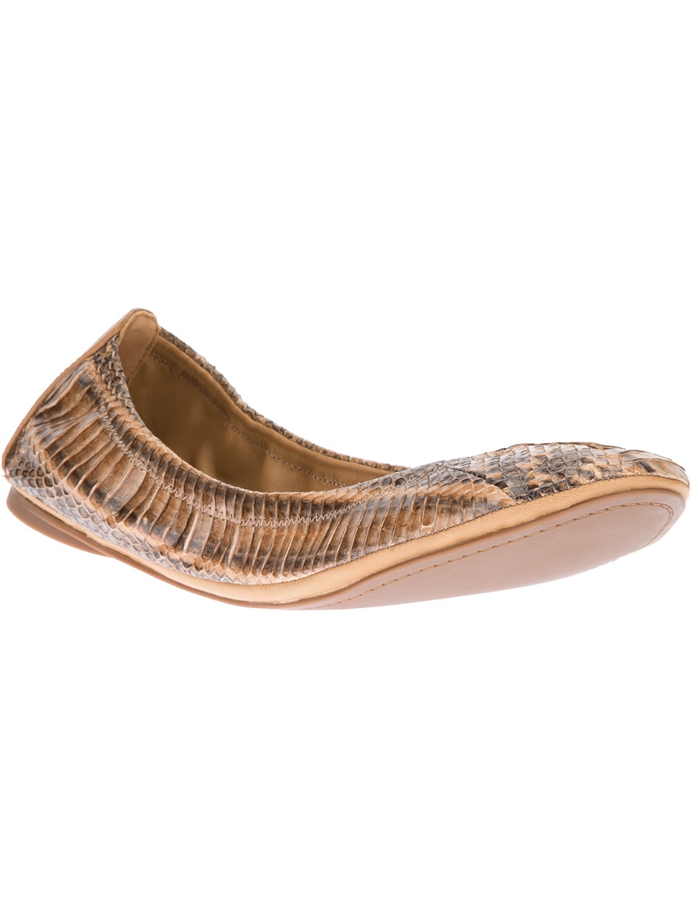 beige ballet flats patent leather