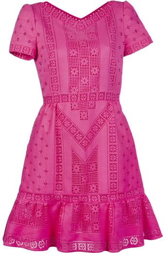 Valentino Stretch Lace Dress - Lyst