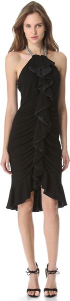 Viktor & Rolf Halter Ruffle Dress - Lyst
