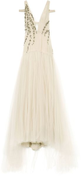 Bibhu Mohapatra Floral Vine Embroidered V-Neck Gown - Lyst