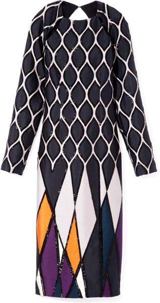 Bibhu Mohapatra Broken Shard Mosaic Print Cocktail Dress - Lyst