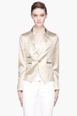 DSquared2 Gold Honeycomb Jacquard Silk Maggie Blazer