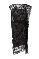 Lanvin Belted Lace Dress
