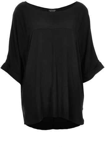 Topshop Casual Seam Detail Tee - Lyst