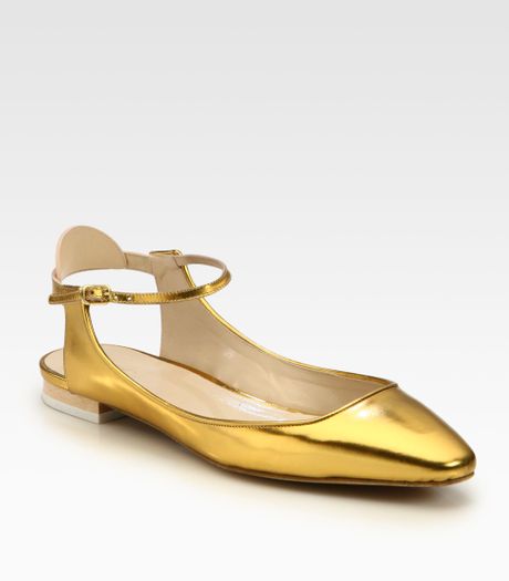 leather flats with ankle strap
