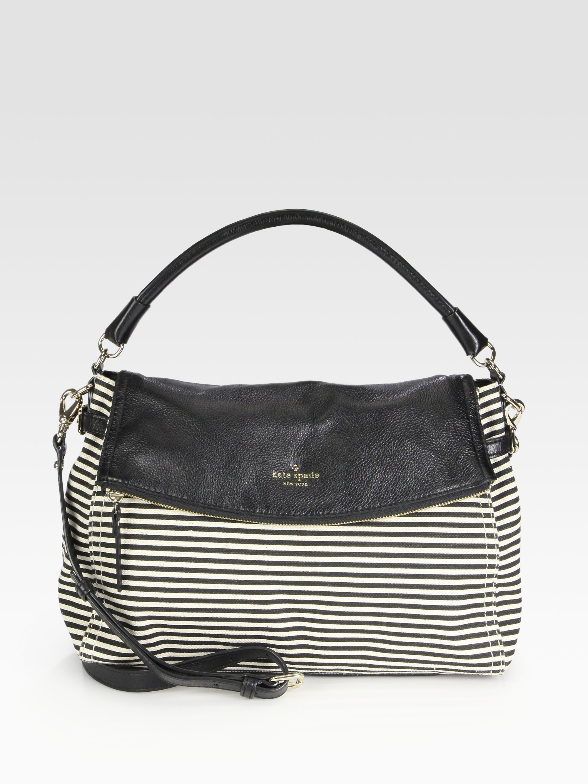 striped shoulder bag