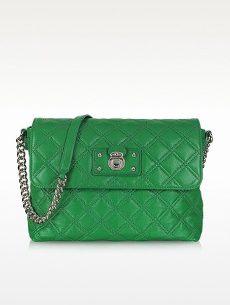 Marc Jacobs Quilted Leather Shoulder Bag in Green