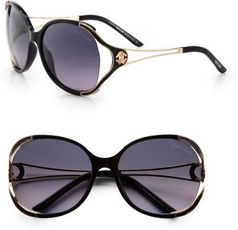 Roberto Cavalli Clerodendro Round Oversized Sunglasses - Lyst