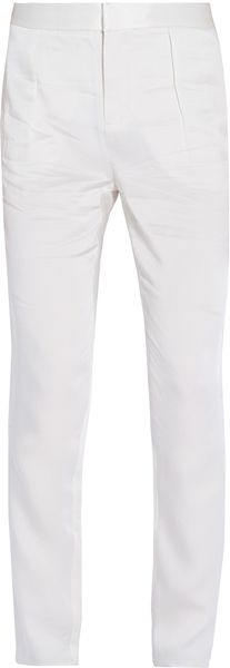 T By Alexander Wang Shiny Crepe Trousers - Lyst