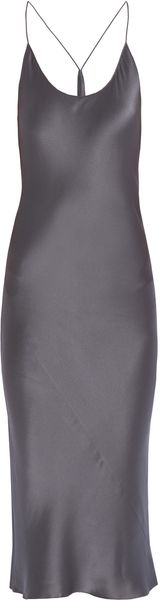 T By Alexander Wang Silk Satin Slip Dress - Lyst
