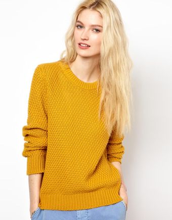 YMC Handknit Moss Stitch Sweater - Lyst