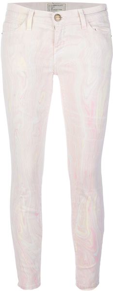 Current/Elliott Stiletto Marble Print Jean - Lyst