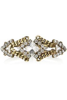 Elizabeth Cole Goldplated Swarovski Crystal Bracelet - Lyst