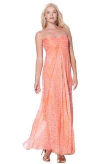 Laundry By Shelli Segal Snow Print Maxi Dress - Lyst