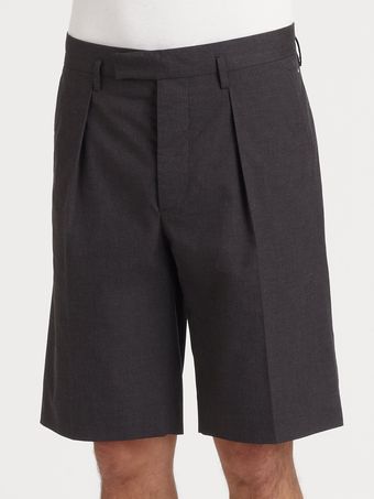 Marni Pleated Twill Shorts - Lyst