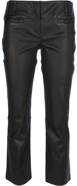 Proenza Schouler Cropped Leather Trouser - Lyst