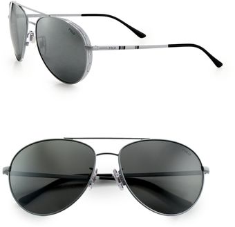 Ralph Lauren Vented Cap Aviator Sunglasses - Lyst