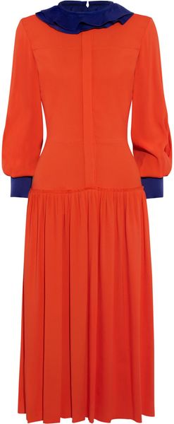 Roksanda Ilincic Elistir Stretch Crepe Midi Dress - Lyst