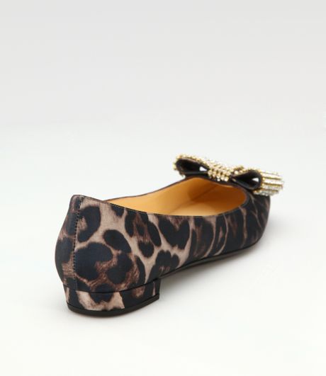 leopard print flats with bow