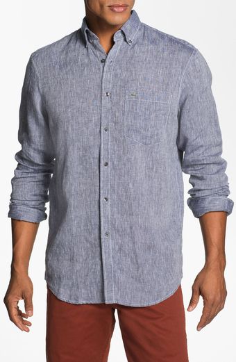 Lacoste Linen Shirt - Lyst