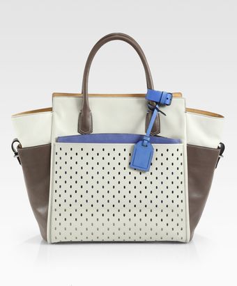 Reed Krakoff Alantique Perforated Leather Satchel - Lyst