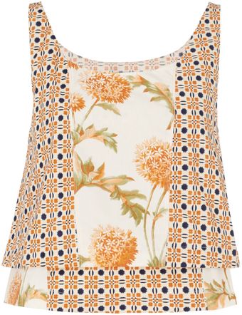Suno Hydrangea Vines Folk Quilt Tank - Lyst