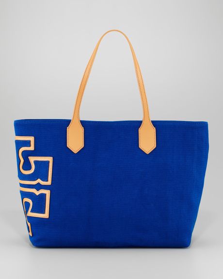 tory burch royal blue tote