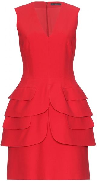 Alexander McQueen Tailored Dress with Layered Pocket Detail - Lyst