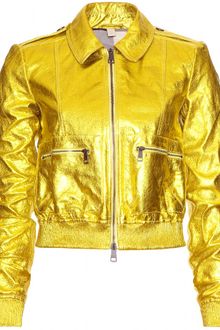 Burberry Brit Statonbury Metallic Leather Bomber Jacket - Lyst