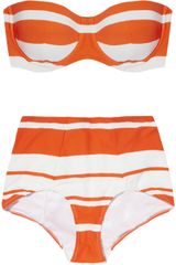 Dolce & Gabbana Striped Bandeau Bikini