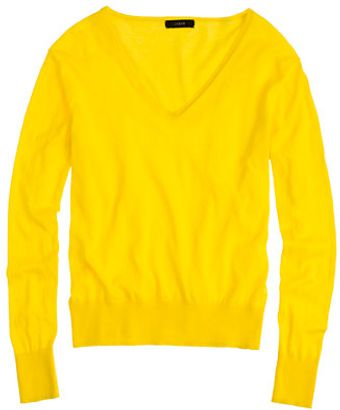 J.Crew Featherweight Cotton V-Neck Sweater - Lyst