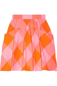 Marc By Marc Jacobs Stacy Neon Checked Taffeta-Twill Skirt - Lyst