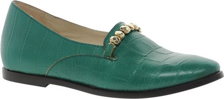emerald green flat shoes new kid exclusive elma slip emerald croc flat shoes in emerald green flat shoes new kid exclusive elma slip emerald croc flat shoes in