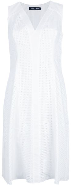 Proenza Schouler Perforated Cotton Dress - Lyst