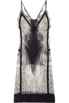 Roberto Cavalli Printed Silk-Chiffon Top - Lyst