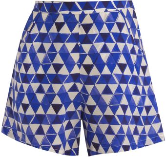 Saloni Block Print Shorts - Lyst