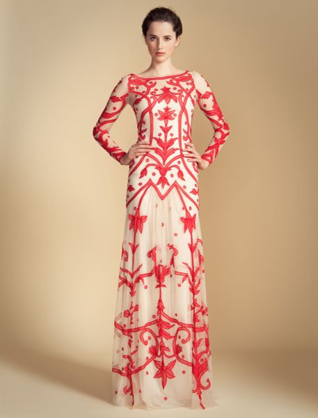 Temperley London Tattoo Dress | temperley london long francine tattoo dress in red red Temperley London Tattoo Dress | temperley london long francine tattoo dress in red red
