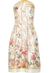 Thakoon Printed Matte Duchessesatin Dress