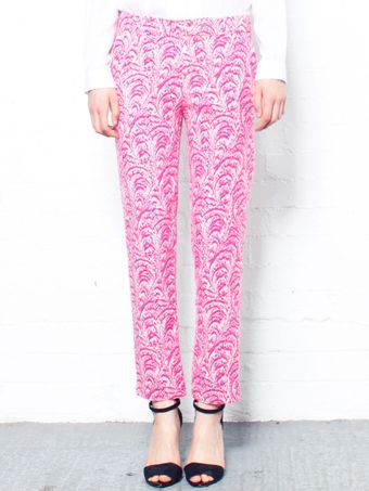 Vanessa Bruno Athé Printed Silk Trousers - Lyst
