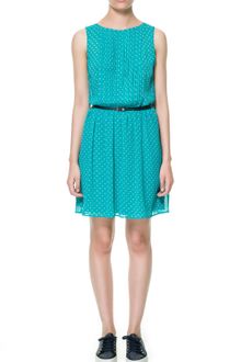 Zara Polka Dot Print Dress - Lyst