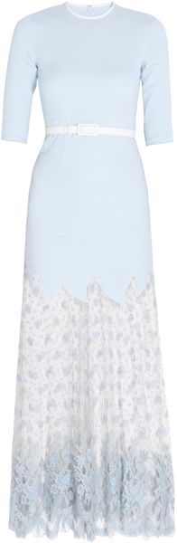 Alessandra Rich Long Sleeve Embroidered Lace Dress - Lyst