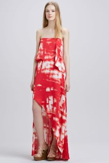 BCBGMAXAZRIA Tiedye Strapless Maxi Dress - Lyst