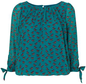 Cutie Bird Print Top - Lyst