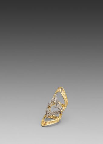 House Of Harlow Moroccan Goum Armour Ring in Gold - Lyst