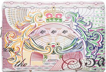 Mary Katrantzou Large Leather Clutch in Pound - Lyst